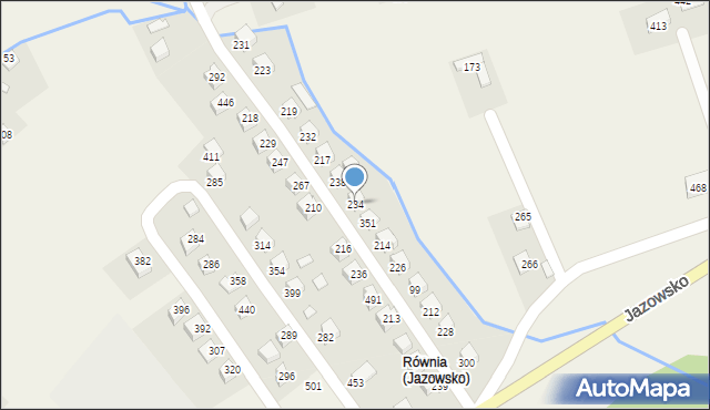 Jazowsko, Jazowsko, 234, mapa Jazowsko