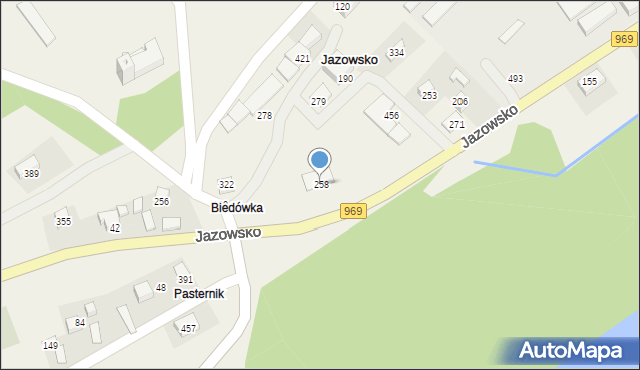 Jazowsko, Jazowsko, 258, mapa Jazowsko