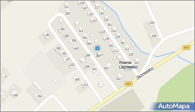 Jazowsko, Jazowsko, 282, mapa Jazowsko