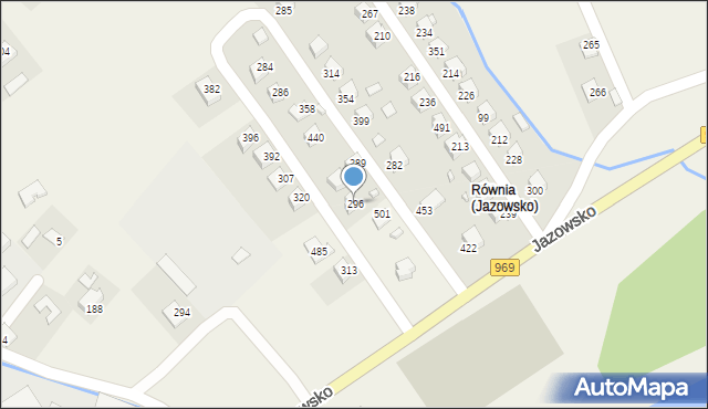 Jazowsko, Jazowsko, 296, mapa Jazowsko