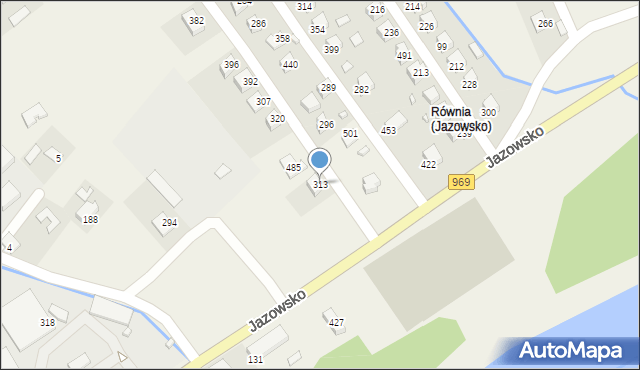 Jazowsko, Jazowsko, 313, mapa Jazowsko