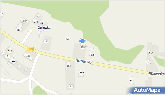 Jazowsko, Jazowsko, 319, mapa Jazowsko