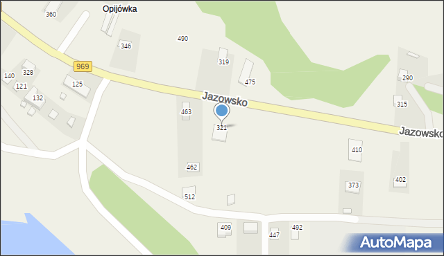 Jazowsko, Jazowsko, 321, mapa Jazowsko