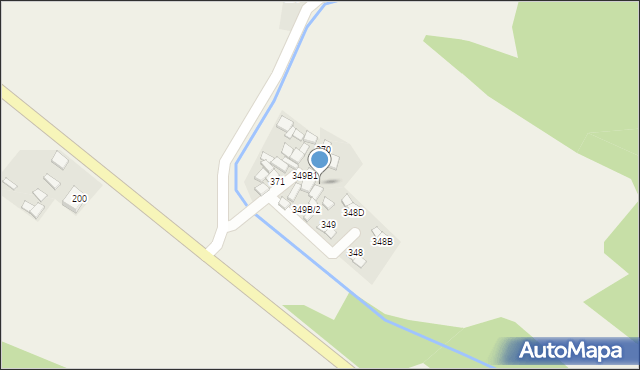 Jazowsko, Jazowsko, 349D, mapa Jazowsko