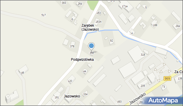 Jazowsko, Jazowsko, 356, mapa Jazowsko