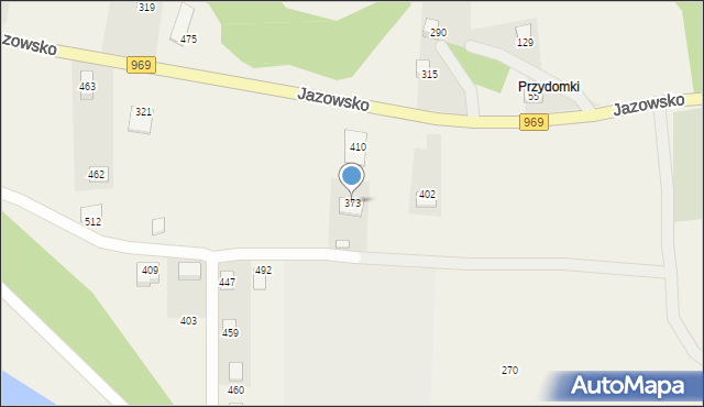 Jazowsko, Jazowsko, 373, mapa Jazowsko