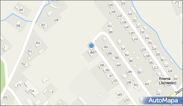 Jazowsko, Jazowsko, 382, mapa Jazowsko