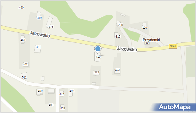 Jazowsko, Jazowsko, 410, mapa Jazowsko