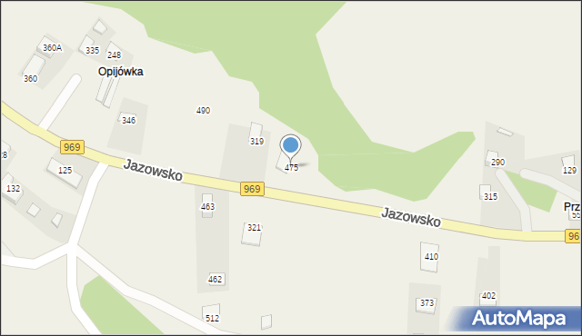 Jazowsko, Jazowsko, 475, mapa Jazowsko