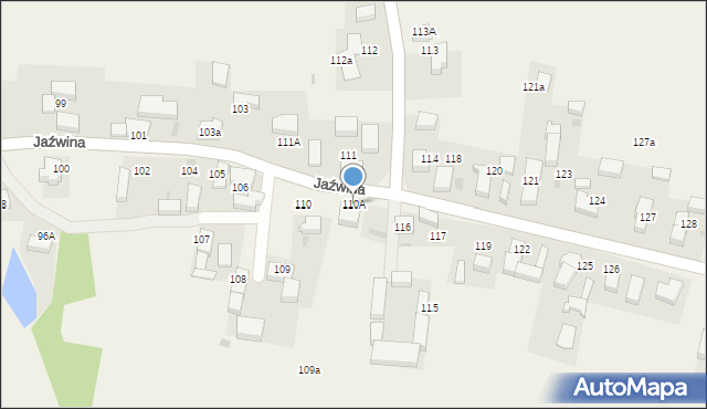 Jaźwina, Jaźwina, 110A, mapa Jaźwina