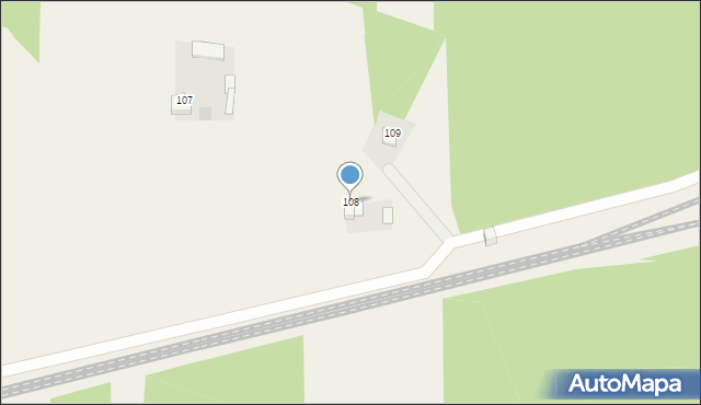 Jaźwiny, Jaźwiny, 108, mapa Jaźwiny