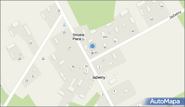 Jaźwiny, Jaźwiny, 38, mapa Jaźwiny