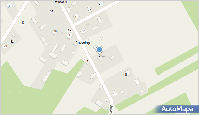 Jaźwiny, Jaźwiny, 6, mapa Jaźwiny