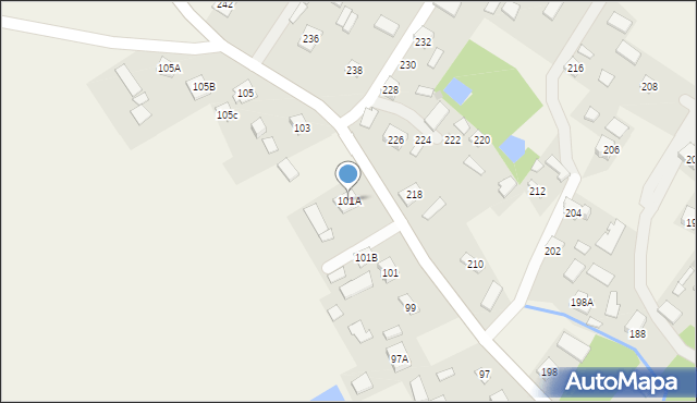 Jaźwiny, Jaźwiny, 101A, mapa Jaźwiny