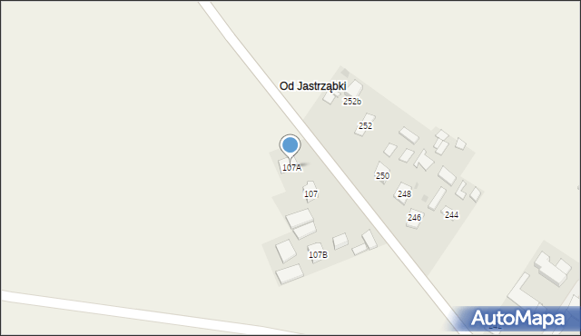 Jaźwiny, Jaźwiny, 107A, mapa Jaźwiny