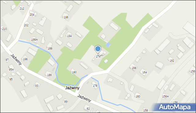 Jaźwiny, Jaźwiny, 174, mapa Jaźwiny