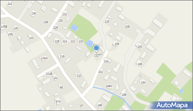 Jaźwiny, Jaźwiny, 212, mapa Jaźwiny