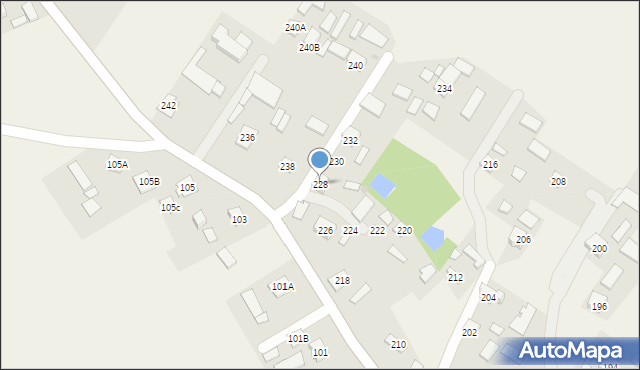 Jaźwiny, Jaźwiny, 228, mapa Jaźwiny