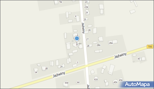 Jaźwiny, Jaźwiny, 1c, mapa Jaźwiny