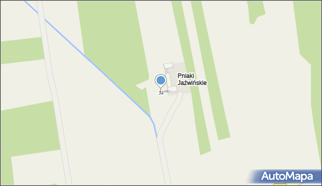 Jaźwiny, Jaźwiny, 34, mapa Jaźwiny