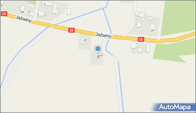 Jaźwiny, Jaźwiny, 1B, mapa Jaźwiny