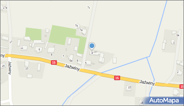 Jaźwiny, Jaźwiny, 4, mapa Jaźwiny