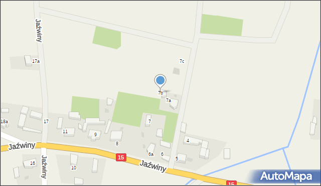 Jaźwiny, Jaźwiny, 7b, mapa Jaźwiny
