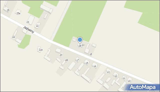 Jaźwiny, Jaźwiny, 19, mapa Jaźwiny
