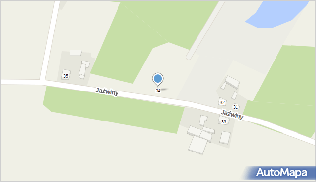 Jaźwiny, Jaźwiny, 34, mapa Jaźwiny