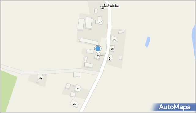 Jaźwiska, Jaźwiska, 23, mapa Jaźwiska