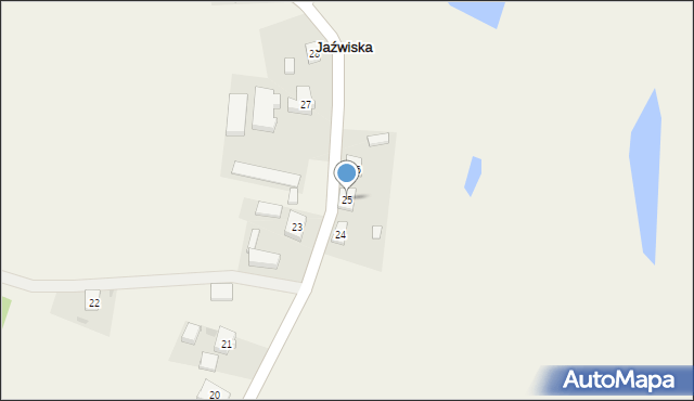 Jaźwiska, Jaźwiska, 25, mapa Jaźwiska