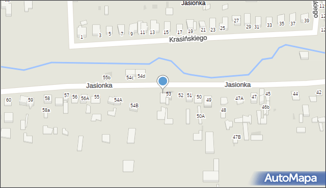 Jędrzejów, Jasionka, 54, mapa Jędrzejów