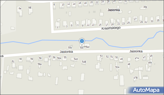 Jędrzejów, Jasionka, 54c, mapa Jędrzejów