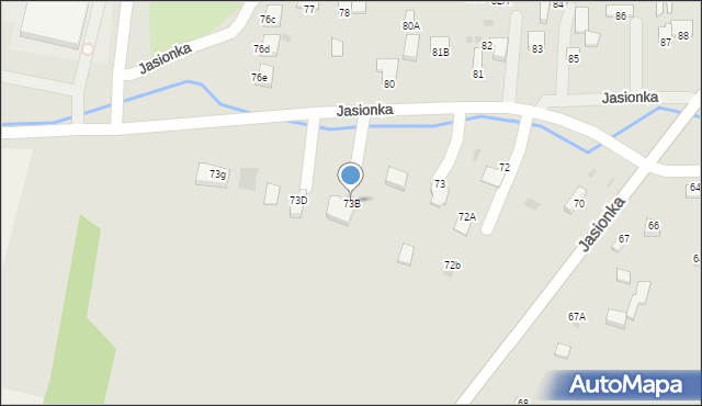 Jędrzejów, Jasionka, 73B, mapa Jędrzejów