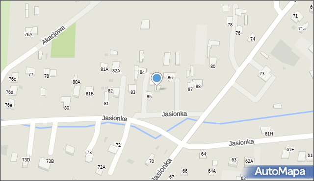 Jędrzejów, Jasionka, 85A, mapa Jędrzejów