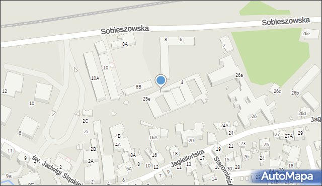 Jelenia Góra, Jagiellońska, 26e, mapa Jelenia Góra