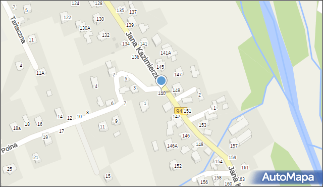 Jeleśnia, Jana Kazimierza, 140, mapa Jeleśnia