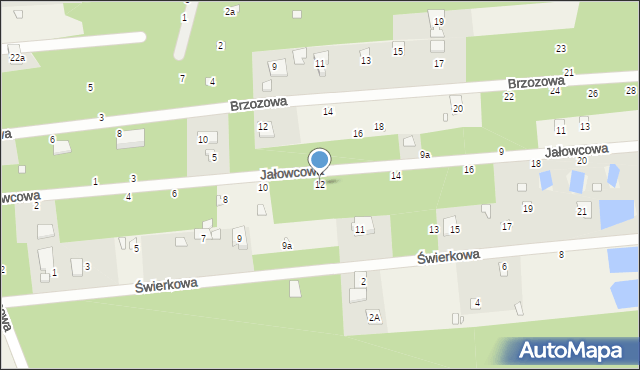 Jeziórko, Jałowcowa, 12, mapa Jeziórko