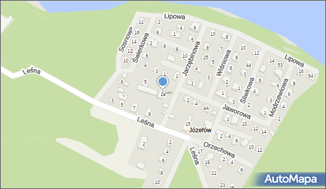 Jeziorna, Jarzębinowa, 1a, mapa Jeziorna