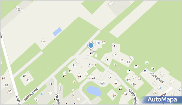 Joachimów-Mogiły, Jałowcowa, 18, mapa Joachimów-Mogiły