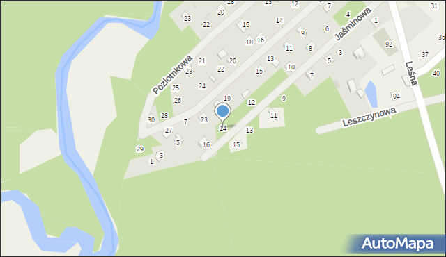 Joachimów-Mogiły, Jaśminowa, 14, mapa Joachimów-Mogiły