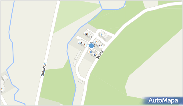 Jugów, Jasna, 30a, mapa Jugów