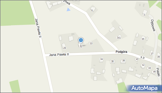 Kaczaki, Jana Pawła II, 31, mapa Kaczaki