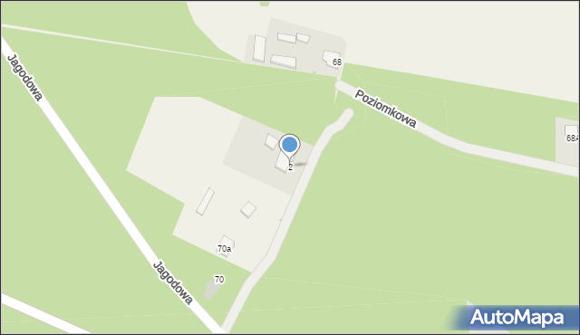 Kadzidło, Jagodowa, 2, mapa Kadzidło