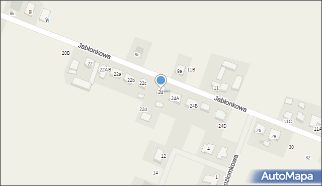 Kąkolewo, Jabłonkowa, 24, mapa Kąkolewo