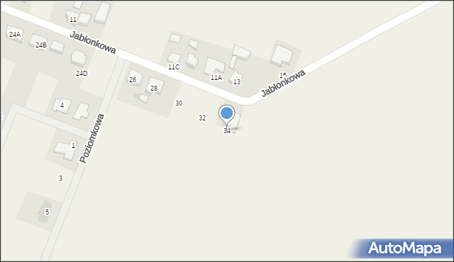 Kąkolewo, Jabłonkowa, 34, mapa Kąkolewo