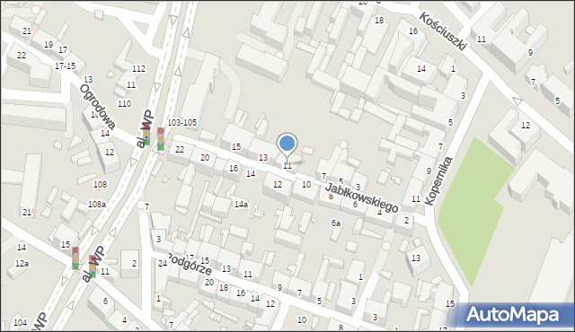 Kalisz, Jabłkowskiego Wojciecha, 11, mapa Kalisza