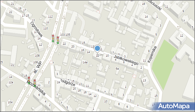 Kalisz, Jabłkowskiego Wojciecha, 12, mapa Kalisza