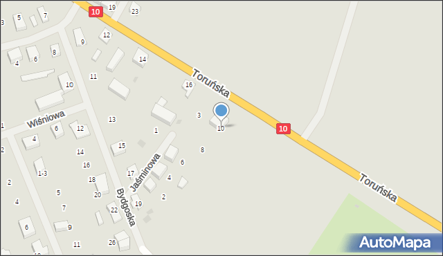 Kalisz Pomorski, Jaśminowa, 10, mapa Kalisz Pomorski