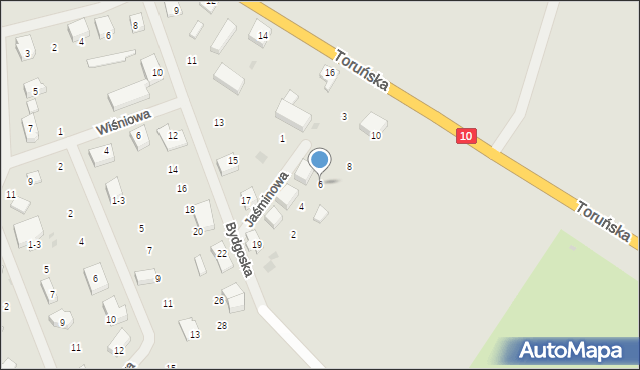 Kalisz Pomorski, Jaśminowa, 6, mapa Kalisz Pomorski